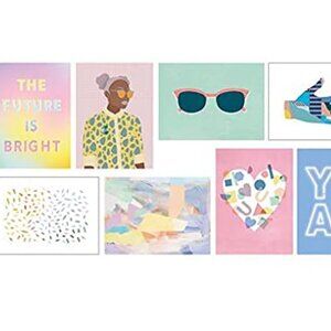 IKEA Art Cards Vaxbo 5 X 7 New "The Future is Bright" 8 Cards‎ Total